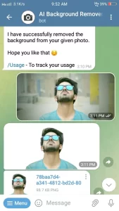 How to use Ai background remover telegram bot 